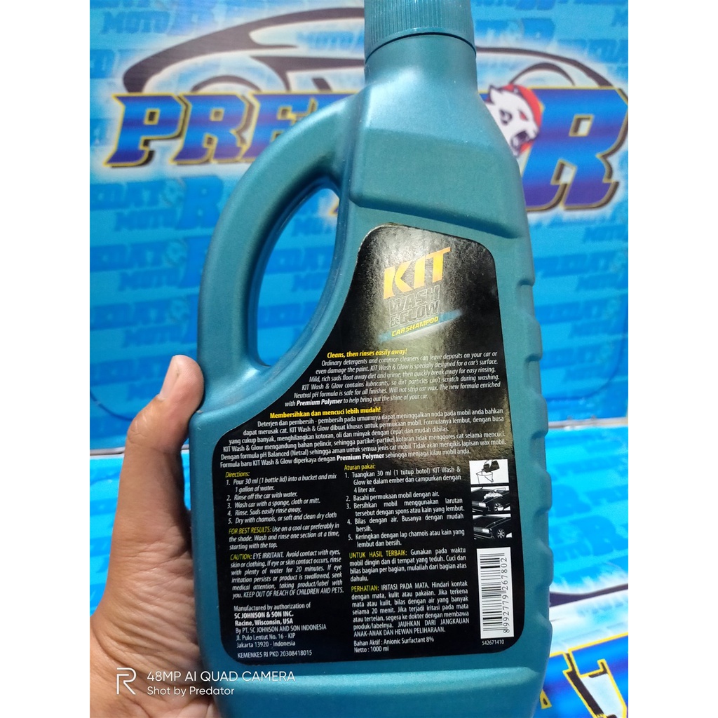 SHAMPOO CUCI MOBIL MOTOR LEMBUT HALUS KIT WASH AND GLOW KILAP 1000ML