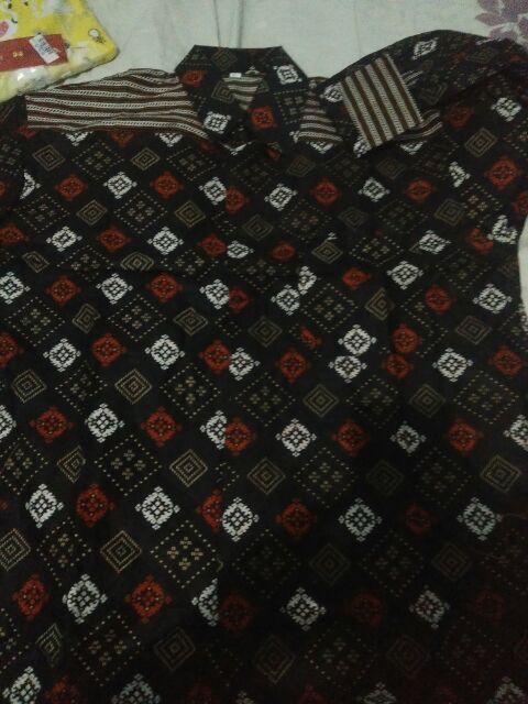 Diskon Distro Batik Hrb026 Kenongo Hem Pendek Padi Pekalongan M L Xl Batik Pria Murah Modern Grosir