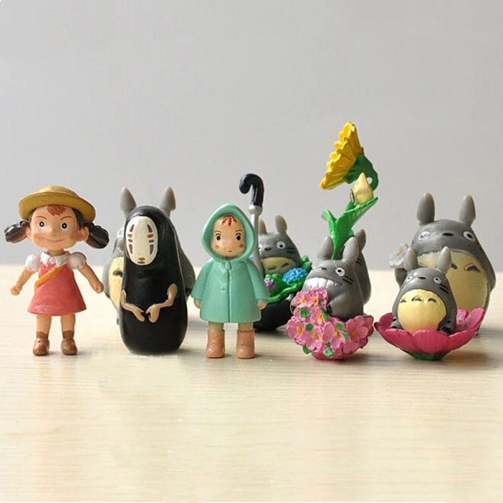 Needway   My Neighbor Totoro Hadiah Ulang Tahun Mobil Dekorasi Figure Mainan Mini Anak PVC Ada Muka Man