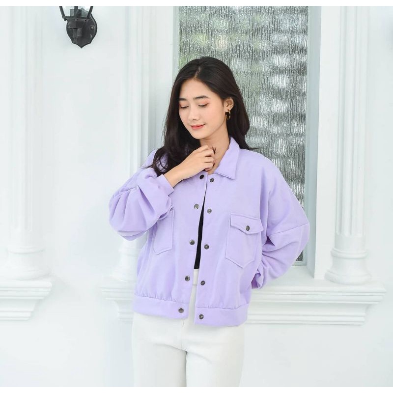 OLIN BUTTON JACKET - jaket olin wanita