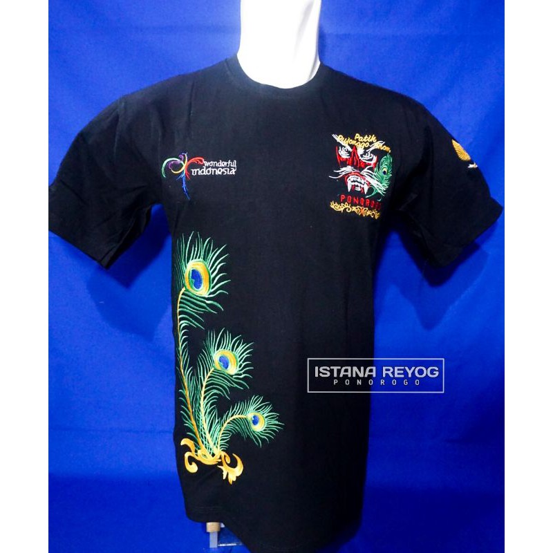 KAOS BORDIR BUDAYA REOG PONOROGO / KAOS GANONG / KAOS BORDIR   / KAOS JARANAN / BUJANGGANONG