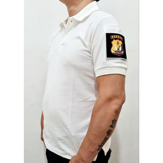 Kaos Logo Pokdar Kamtibmas Polo Lengan Pendek Baju Model Tactical PDL Free 3 Emblem Patch Velkro