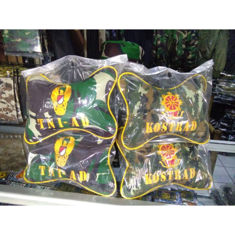 Bantal mobil loreng lengkap-motif TNI AD