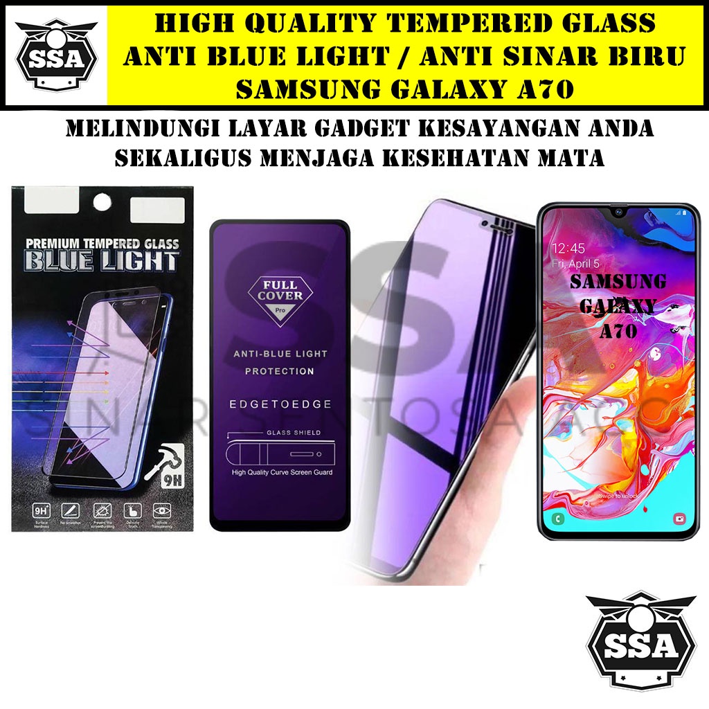 Tempered Glass Samsung Galaxy A70 Anti Blue Light Anti Sinar Biru A 70 Ori Original Hp Temper Anti Lecet Gores TG