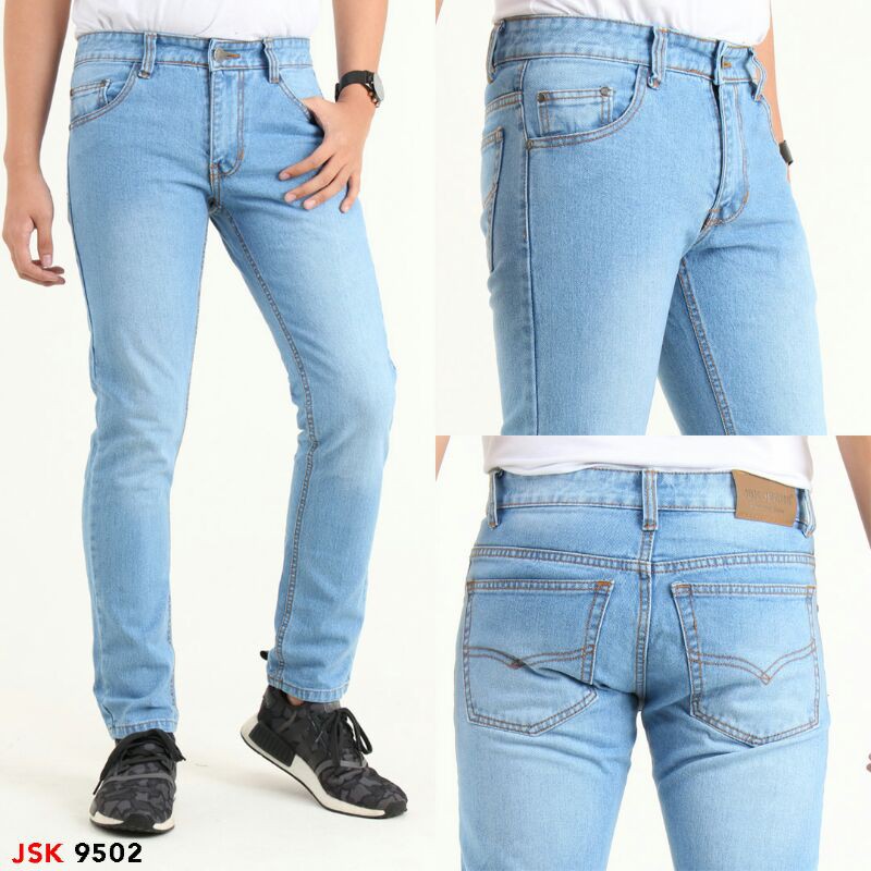 Celana Slimfit Jeans Pria Lurus Non Stretch Kualitas Bahan Celana Slimfit Jeans Pria Lurus Non Stretch Kualitas Bahan