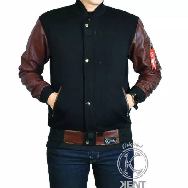 Jaket Kulit Kombinasi Kent Original