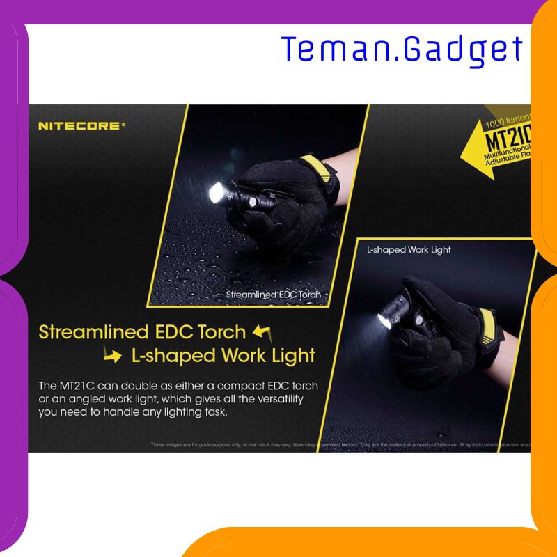 TG-IE142 NITECORE MT21C Senter LED CREE XP-L HD V6 1000 Lumens