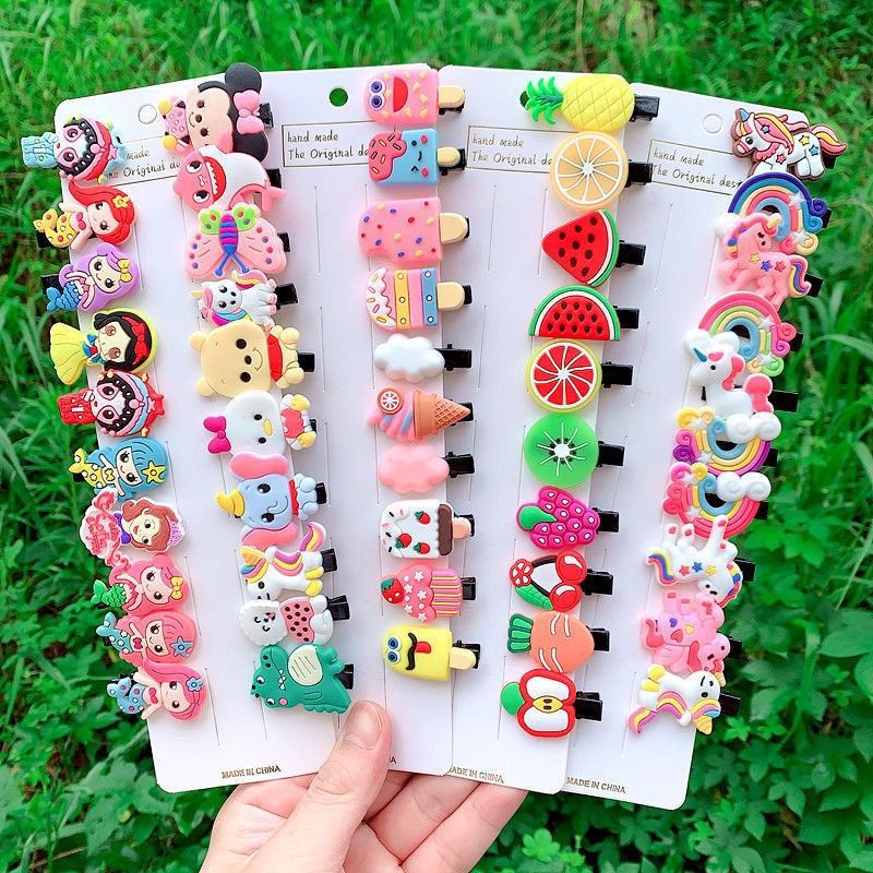 Toply shop JEPIT RAMBUT ANAK PEREMPUAN KOREA FASHION LUCU / JEPITAN RAMBUT ANAK BALITA 1SET 10PCS IMPORT