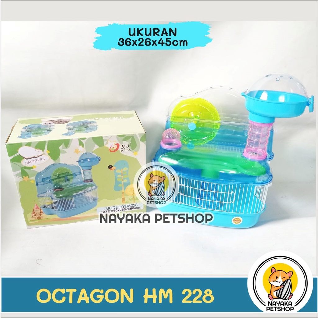 Octagon HM 228 Kandang Hamster Tingkat 3 Lantai Menara