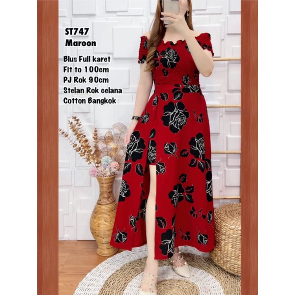 ST747 Set Rok Celana Bangkok