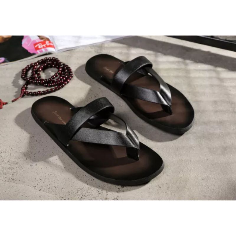 SandalSendal Jepit Kulit Pria High Quality Anti slip Sandal Model Terbaru 2022