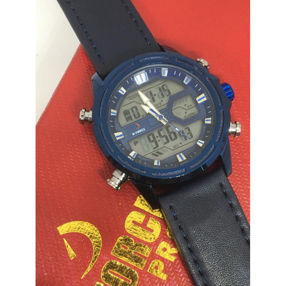 Bagus Jam tangan pria kulit sport D-Force DFDTKL006 Limited