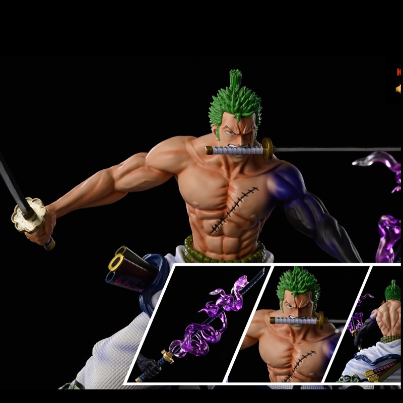 Mainan Action Figure Anime One Piece Roronoa Zoro Threeblade Sa-Maximum Manga Bahan PVC Untuk Koleksi