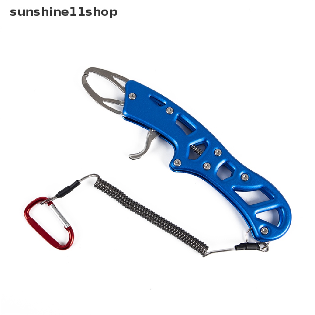 Sho Tang Penjepit Bibir Ikan Bahan Metal Ringan 21.5CM Warna Merah / Biru Dengan Tali