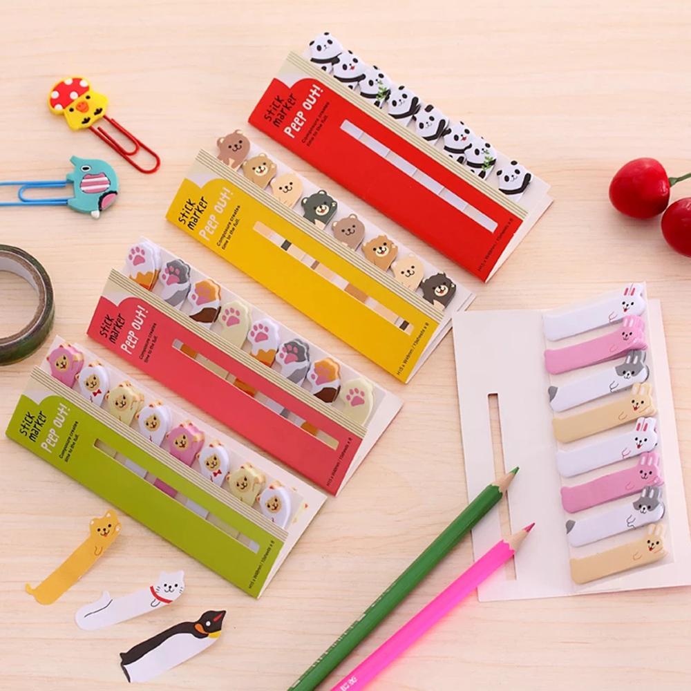 Lanfy Memo Pad Kreatif Kawaii Planner Stiker Kertas Catatan Kartun Hewan Kertas Stiker Sticky Notes