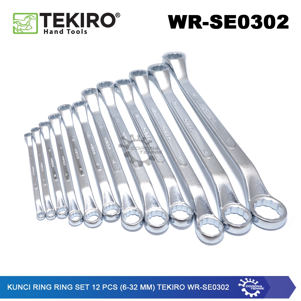 Tekiro WR-SE0302 - Kunci Ring Ring Set 12 Pcs (6-32 mm)