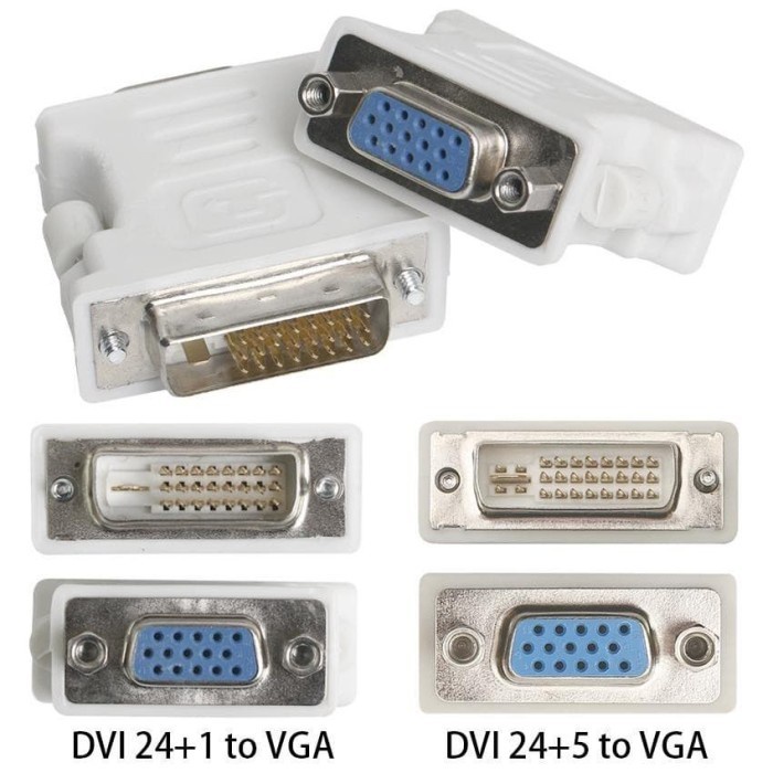 Connector gender dvi 24+1 male to vga female 1080p - Konektor mini dvi 24-1 to vga 15 pin dsub