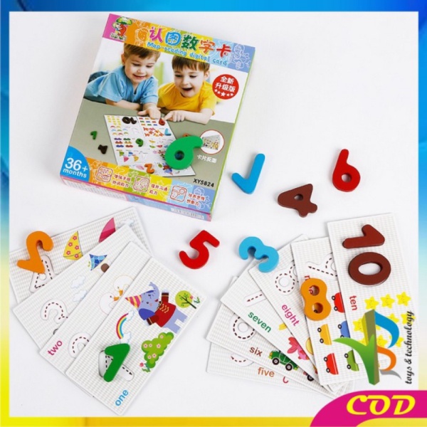 

RB-M273 Mainan Puzzle Kayu BRITISH CARD Anak / Belajar Mainan Huruf da - ANGKA
