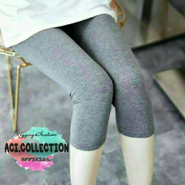 LEGGING PENDEK 7/8 RAYON KAOS STANDAR &amp; JUMBO