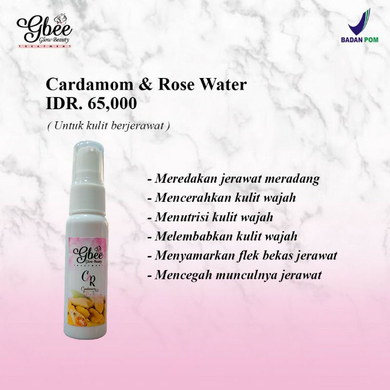 (TERMURAH) ECERAN/SATUAN GBEE GLOW BEAUTY SKINCARE BPOM-CARDAMON & ROSE