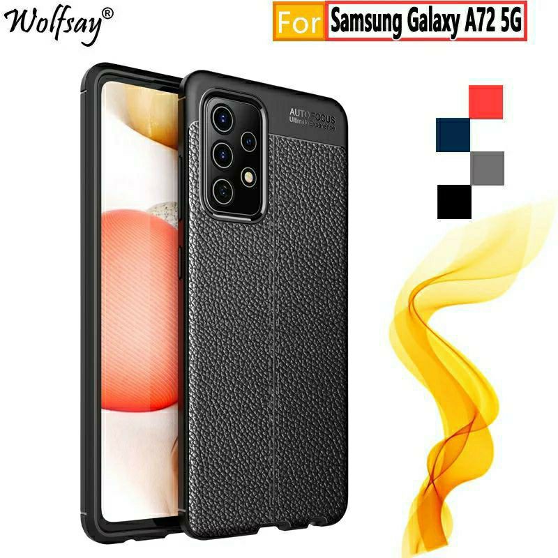 Original Case Casing Armor Texture TPU Case Samsung Galaxy A72 / A52 2021 Original Auto Focus Cover.