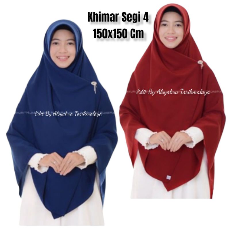 Khimar Segi Empat  Wolfis Ukuran 150X150 Cm