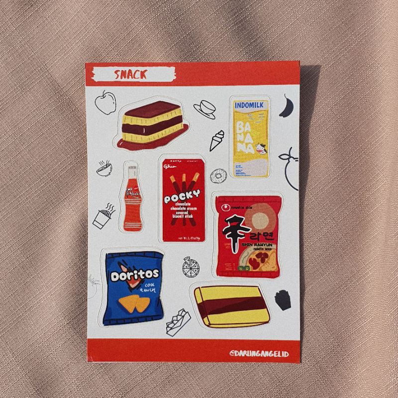 (COD) Stiker Snack V1 sticker ser