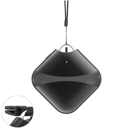 Personal Wearable Air Purifier Necklace Mini Portable Air Freshner Ionizer Negative Ion Low Noise for Adults Kids-Hitam