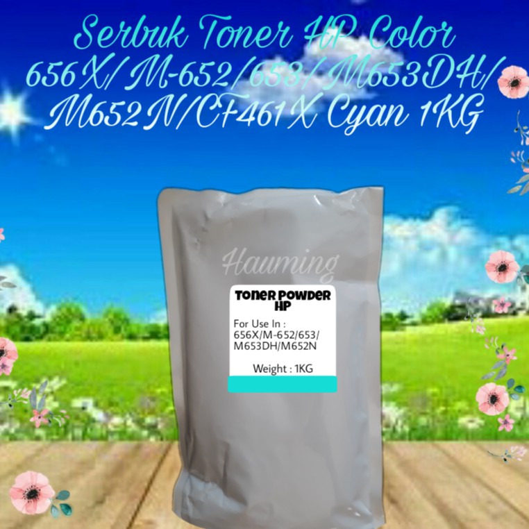 Serbuk Toner Powder Color HP 656X 656A M652 M653 M653DH M652N CF461X CF461A Cyan 1kg