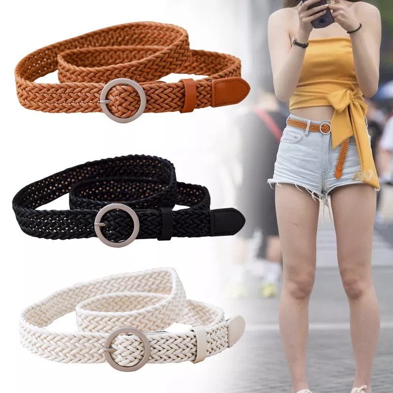 IKAT PINGGANG FASHION WANITA MODEL ANYAM / IKAT PINGGANG KARET WANITA TRENDY - L071