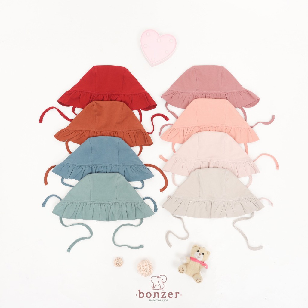 PROMO 7.7 PROMO BAJU LEBARAN MURAH BONZER BABY Topi Anak Topi RUFFLE BONET KUPLUK BAYI BUCKET HAT Bayi Model Lucu Bahan Premium Cotton