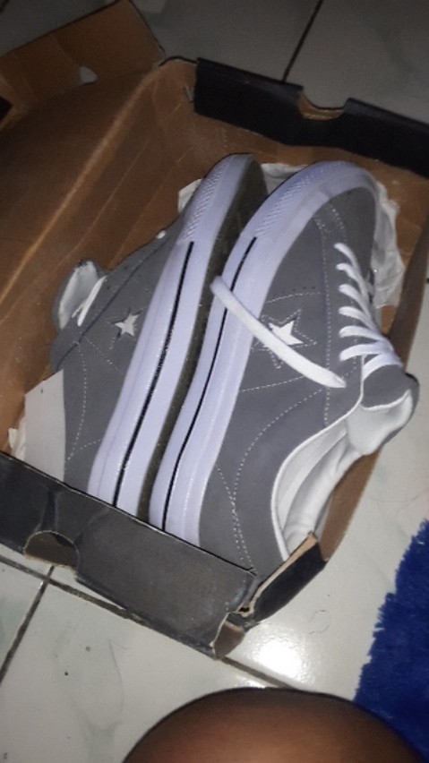 (bisa Grab) Converse One Star Dark Grey White / Sepatu Converse One Star Premium