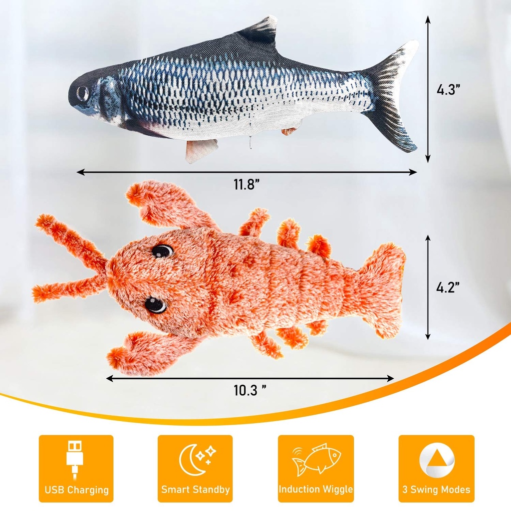 battery fish toy for cats