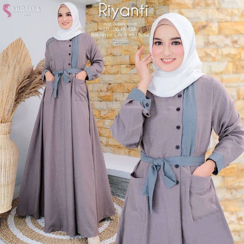 Riyanti Dress Baju Gamis Muslim Wanita Premium