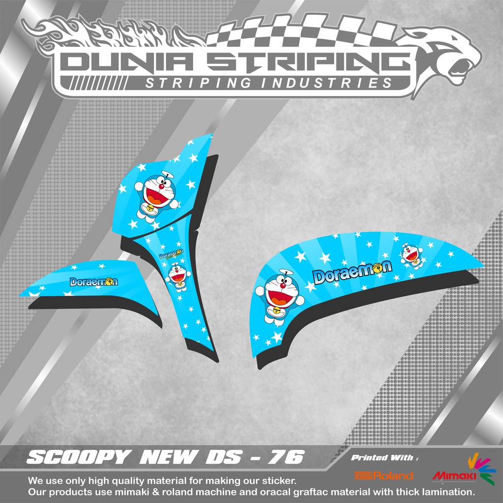 Sticker Striping Scoopy New Desain Doraemon Code: 76