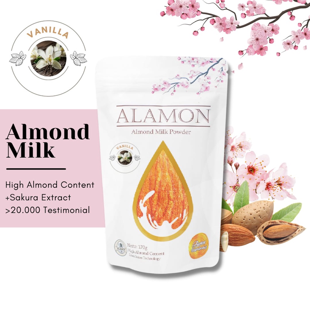 Alamon Susu Almond / Almond Milk / Minuman Kesehatan 170 gram