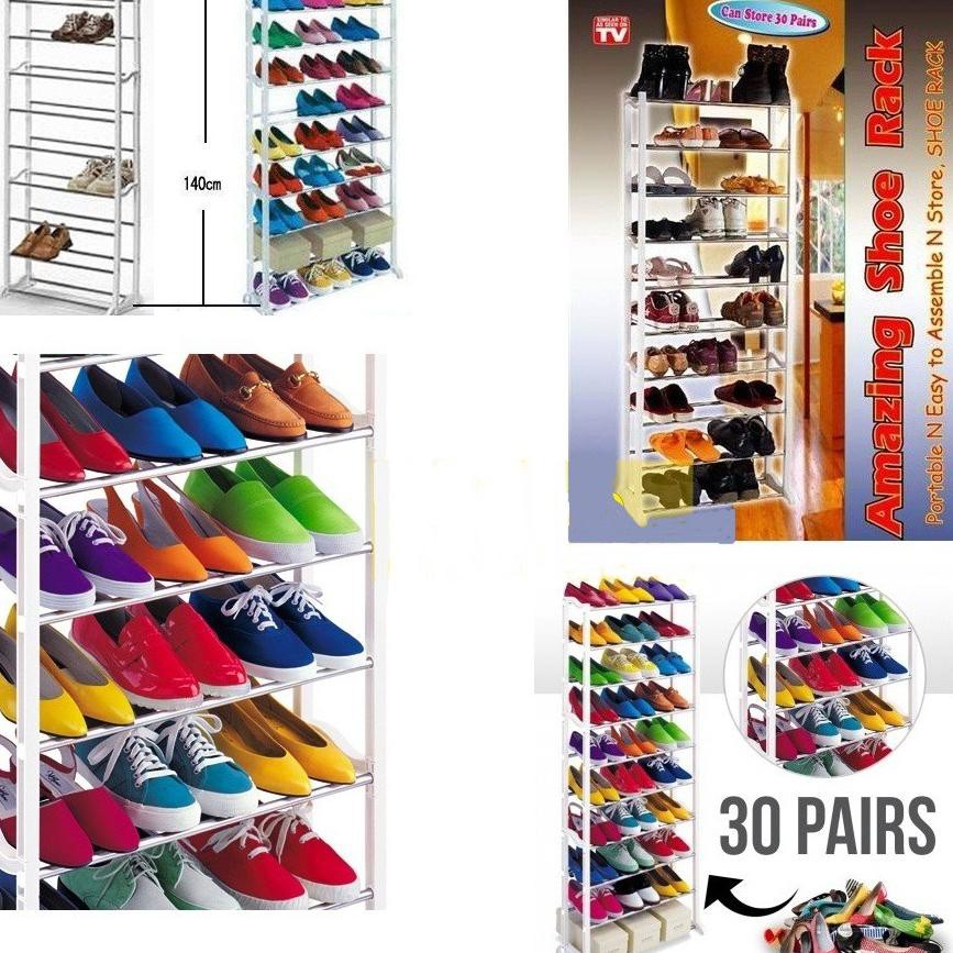 Qfi 22 Rak Sepatu 10 Tingkat Minimalis Amazing Shoes Rack À¹ Sseâ±¥zâey Shopee Indonesia