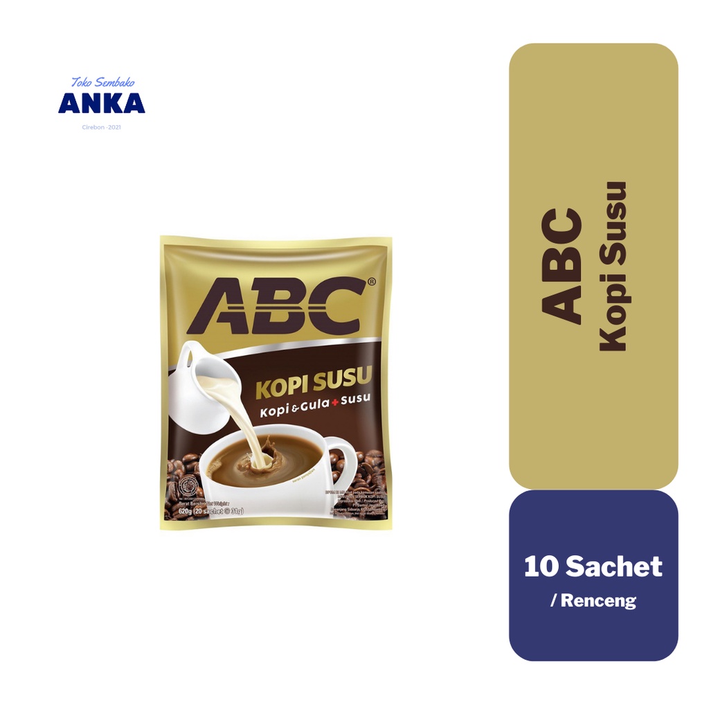 

Kopi ABC kopi susu sachet 31gram x 10Pcs (HARGA UNTUK 1 RENCENG)