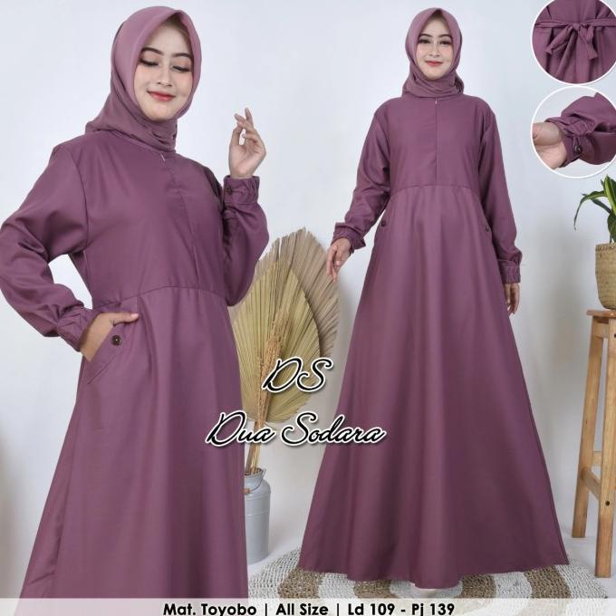 gamis toyobo polos/gamis toyobo premium