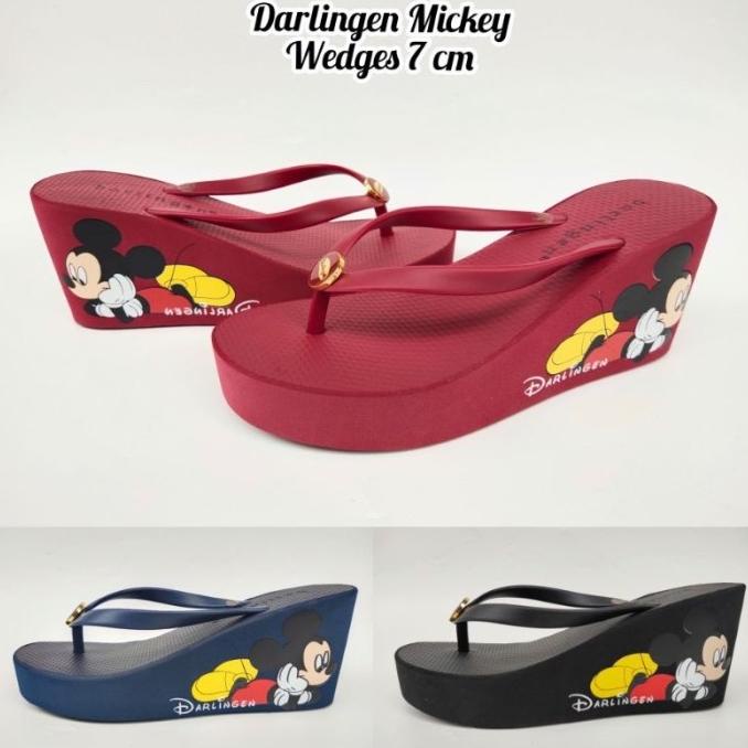 Sandal wanita Darlingen Mickey wedges 7cm import GRATIS