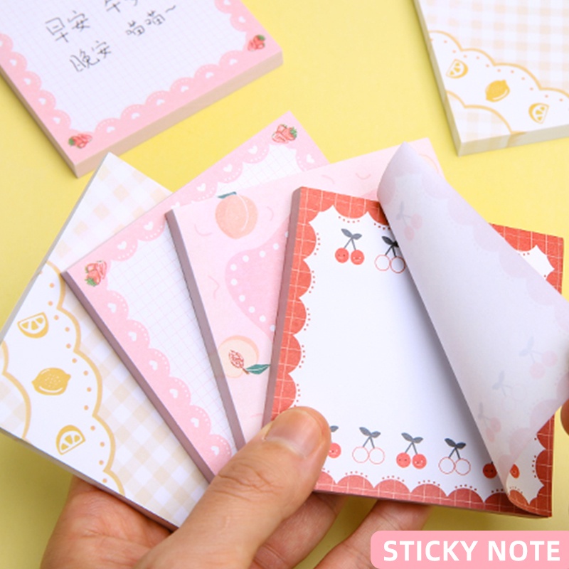 80 Sheets Korean Cartoon Sticky Note Student Memo Notepad Notes