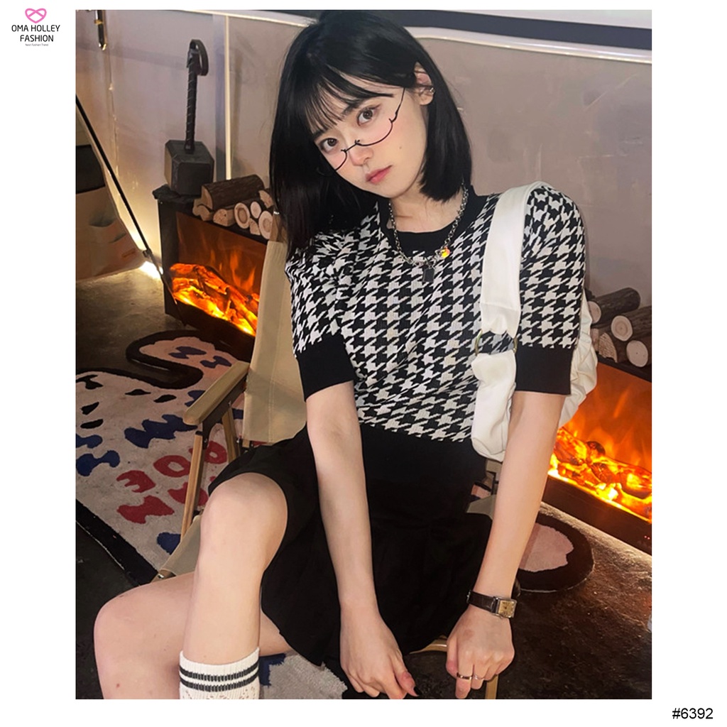 (COD) OH Fashion Kareen Blouse Knitt Import #6392 🟠