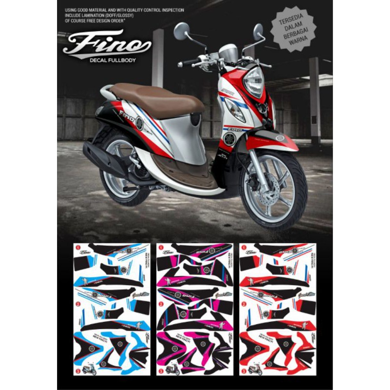 sticker decal full body buat motor Fino / decal motor Yamaha Fino / decal motor fino