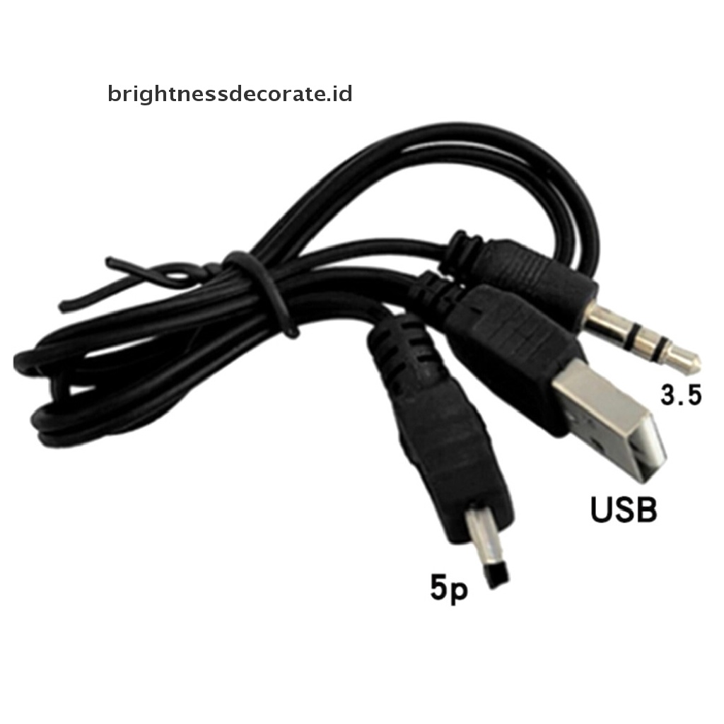 Kabel Audio Usb 2.0 To Mini Usb Male To 3.5mm Untuk Handphone