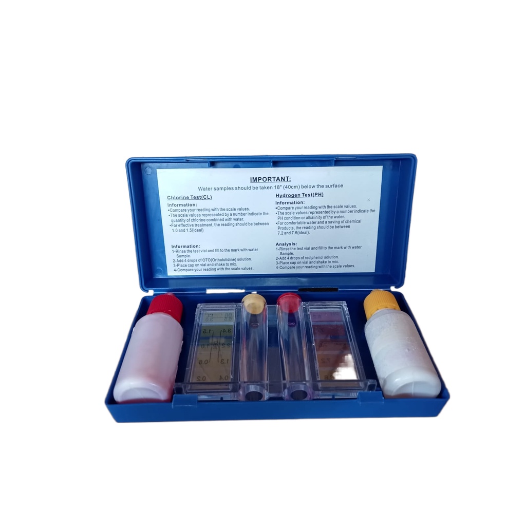 TESTKIT KOLAM RENANG / PH OTTO & CLORIN / CEK KADAR AIR KOLAM / GRATIS ONGKIR [COD]