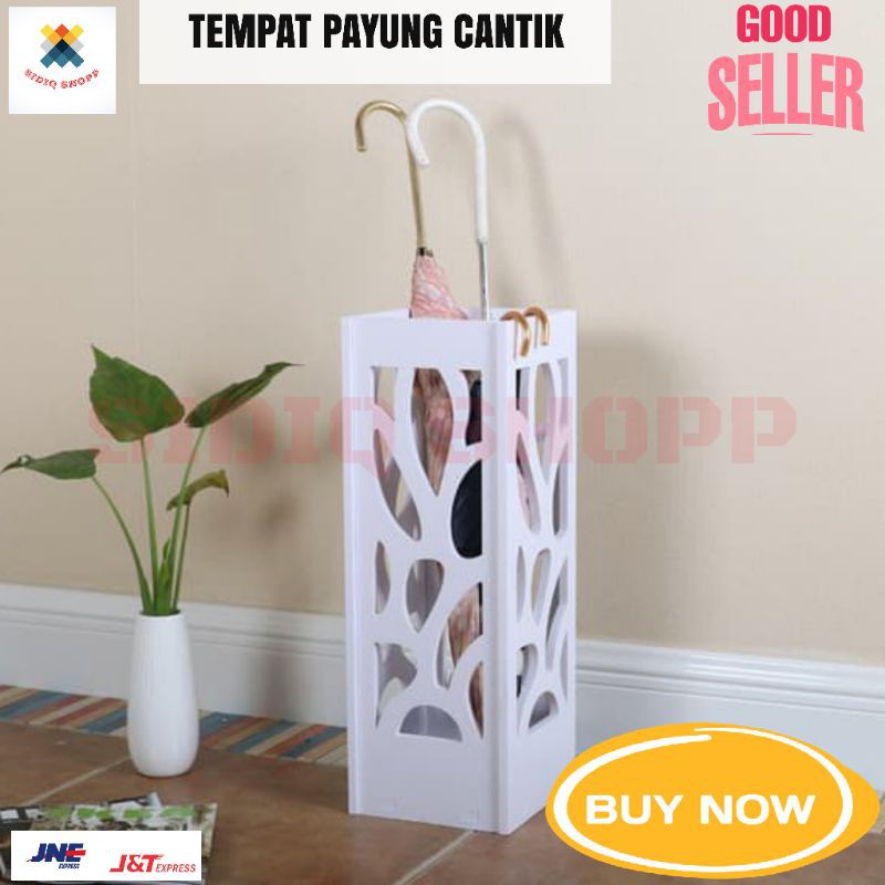 Tempat wadah penyimpanan payung kayu wpc cantik rak payung perlengkapan rumah