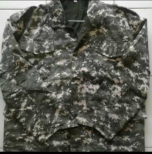 Jaket loreng army tebal