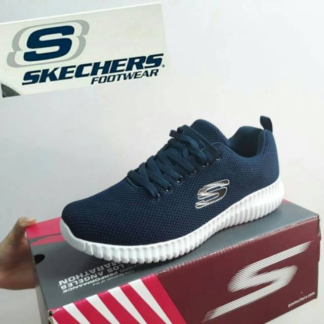 Sepatu pria skechers muzin elit advantage+ lengkap box