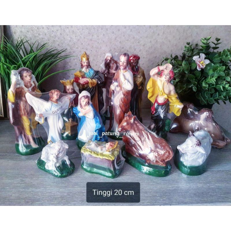 Patung Set Natal 20 cm