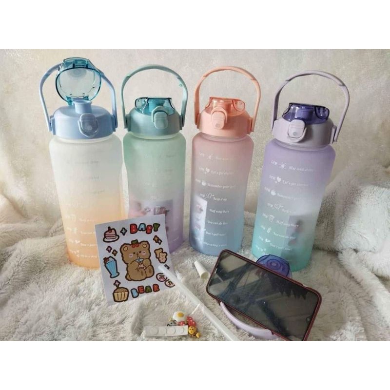 BOTOL VIRAL 2 LITER GRADASI / BOTOL MOTIVASI GRADASI 2 L